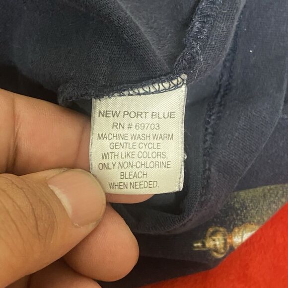 Newport Blue Heavy Cotton Dark Blue XL Shirt Beer Taps Stripe Adult Humor - Picture 6 of 9